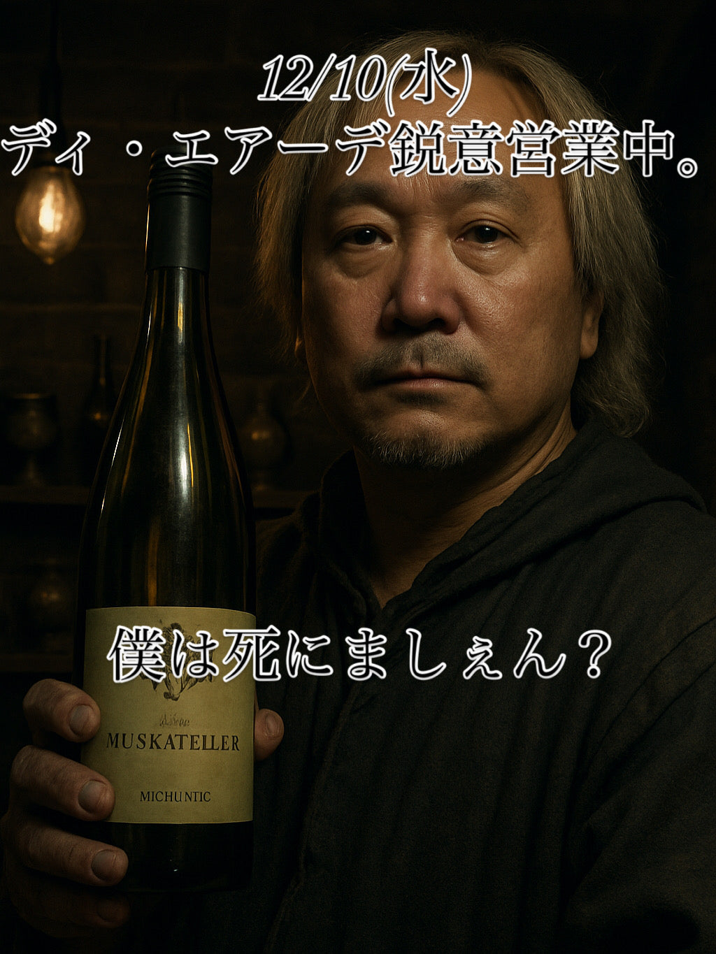 本日、12/10(水)ディ・エアーデ鋭意営業中。