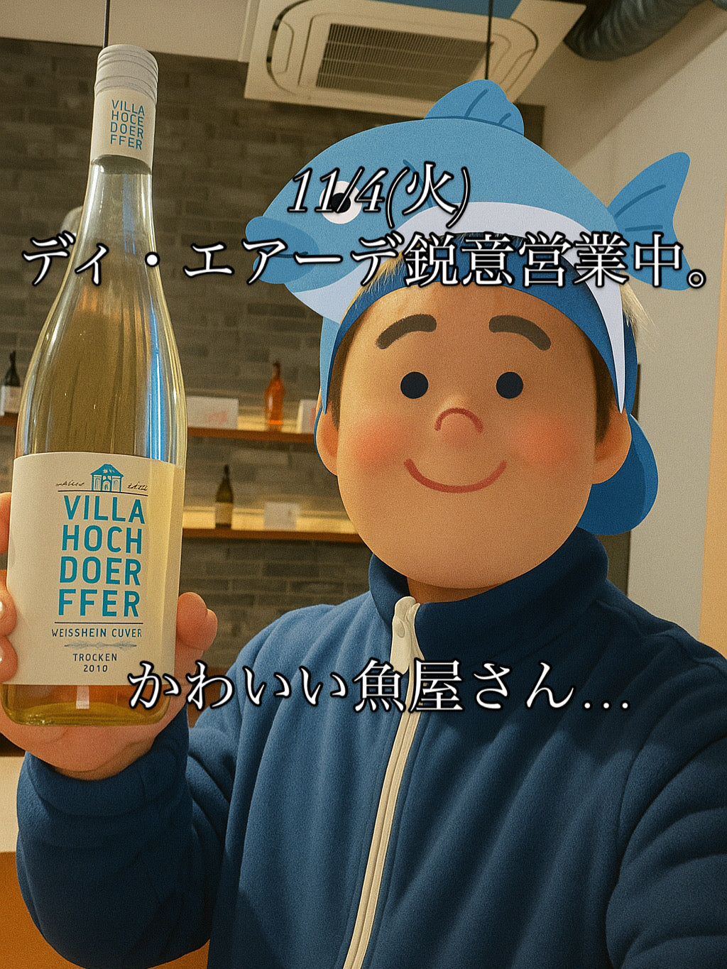 11/4(火)ディ・エアーデ鋭意営業中。